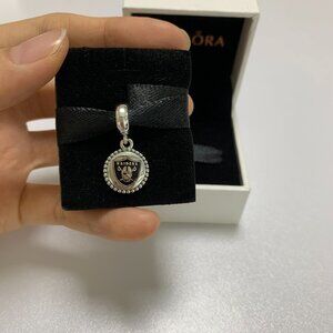 Pandora Las Vegas Raiders Football Helmet Bead Charm Pendant